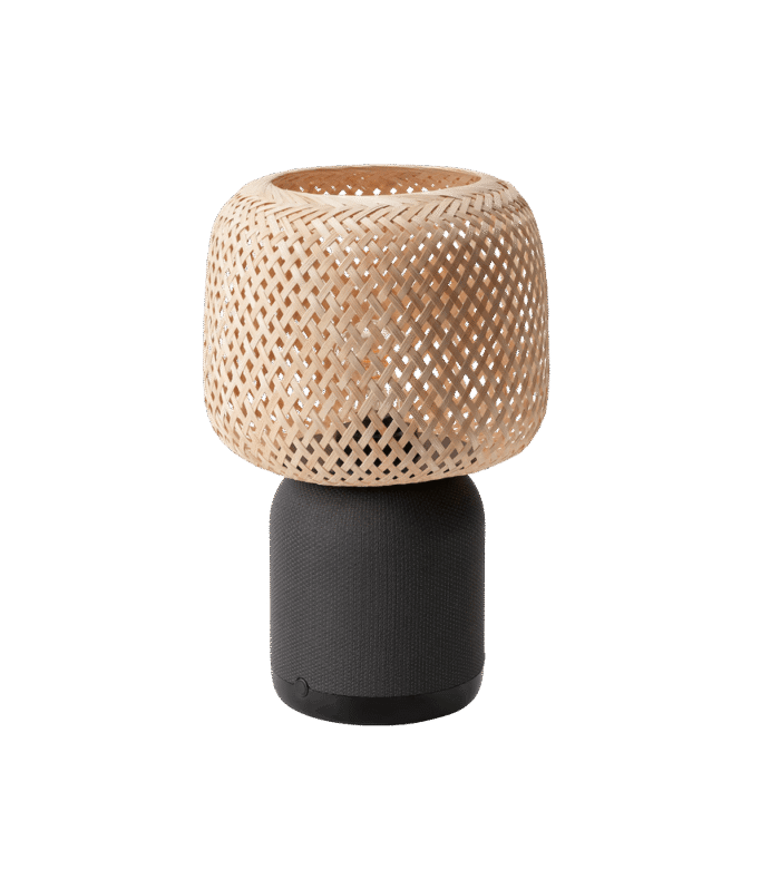 Sonos speaker lamp w bamboo shade
